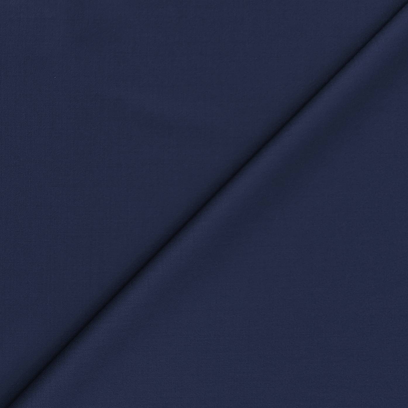 Trouser Fabric Reid & Taylor Super 110s Stretchable 60% Wool Plain Color Blue